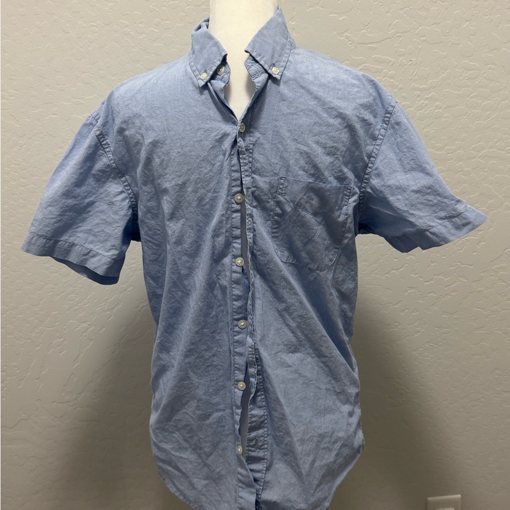 Bonobos Blue Casual Button Down Shirt Lightweight Cotton